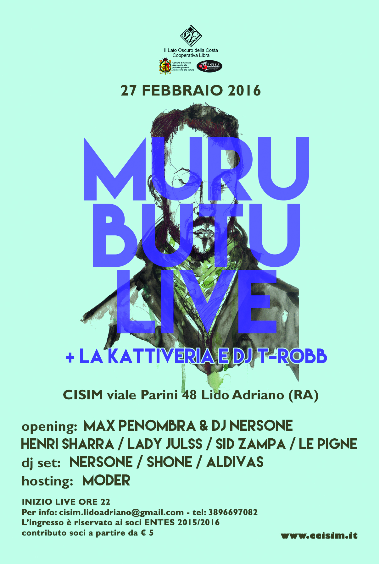 Sabato 27 febbraio – MURUBUTU + La Kattiveria e Dj T-Robb LIVE